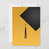 卒業式ブラックハットありがとう 招待状 (裏面)