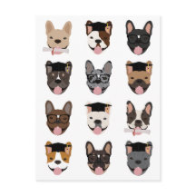 卒業式ブルフランスのドッグ顔