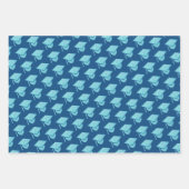 卒業式ブルーオパールトレンディー品揃え写真 ラッピングペーパーシート (正面2)