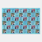 卒業式ブルーオパールトレンディー品揃え写真 ラッピングペーパーシート (正面)