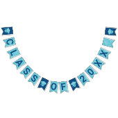 卒業式ブルーオパールパーティーシンボルや象徴クラス バンティングフラッグ (全)