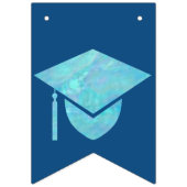 卒業式ブルーオパールパーティーシンボルや象徴クラス バンティングフラッグ (第1の旗)