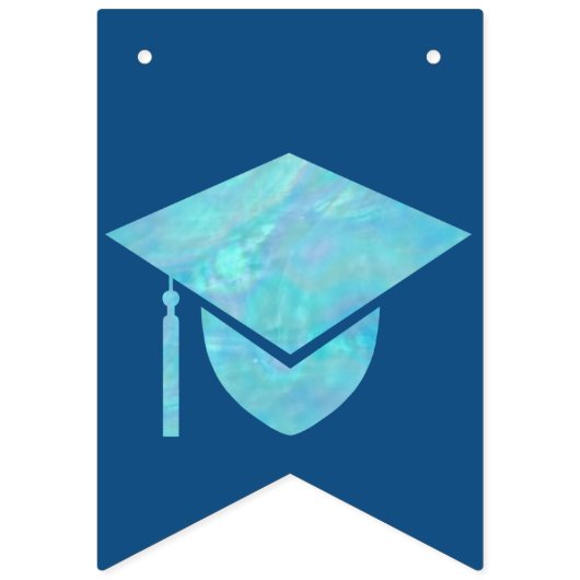 卒業式ブルーオパールパーティーシンボルや象徴クラス バンティングフラッグ (第1の旗)