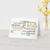 卒業式プロムおめでとうカード カード (黄色い花)