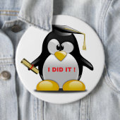 卒業式ペンギン「やった」 缶バッジ (インサイチュ)