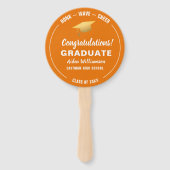 卒業式ホックウェーブ金ゴールドグラッドキャップカスタム写真 ハンドファン (正面)