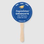 卒業式ホックウェーブ金ゴールドグラッドキャップカスタム写真 ハンドファン (正面)