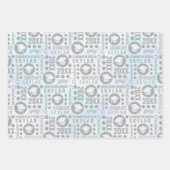 卒業式ホワイトオパールトレンディー品揃え写真 ラッピングペーパーシート (正面3)