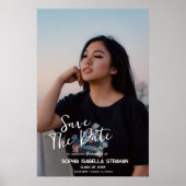 卒業式ポスター名前をカスタムする日日付の保存 ポスター (正面)