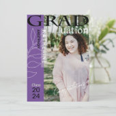 卒業式ポスター型写真用ラベンダー シーズンカード (スタンド正面)