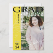 卒業式ポスター様式写真グリーン シーズンカード (正面)