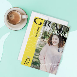 卒業式ポスター様式写真グリーン シーズンカード