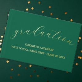 卒業式ミニマリストグリーン ゲストブック