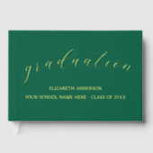 卒業式ミニマリストグリーン ゲストブック (正面)