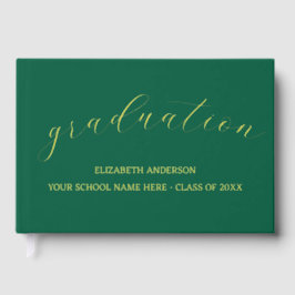 卒業式ミニマリストグリーン ゲストブック