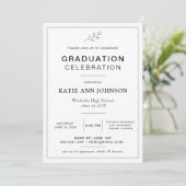 卒業式ミニマルお祝い招待状 招待状 (スタンド正面)