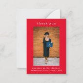 卒業式ミニマルシンプルリスト写真ありがとう ノートカード (正面)