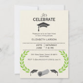 卒業式ミニマルパーティお祝いカスタム写真 招待状 (裏面)