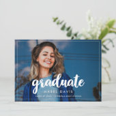 卒業式モダンの写真の招待状 案内状 (スタンド正面)