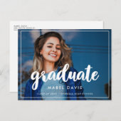 卒業式モダンの写真 ポストカード (正面/裏面)