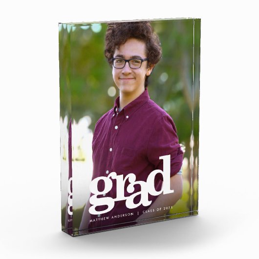 卒業式モダンはっきりしたタイポグラフィカスタム記念 フォトブロック (左)