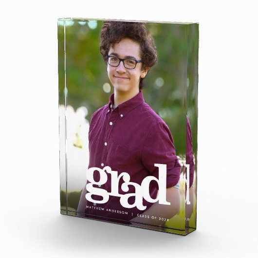 卒業式モダンはっきりしたタイポグラフィカスタム記念 フォトブロック (右)