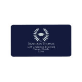 卒業式モダンクラシックモタルボードネイビーブルー ラベル (正面)