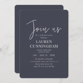 卒業式モダンシンプルミニマリストシック 招待状 (正面/裏面)