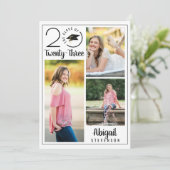 卒業式モダンタイポグラフィクラス4年写真 案内状 (スタンド正面)