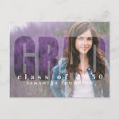 卒業式モダンタイポグラフィシンプル2枚 ポストカード (正面)