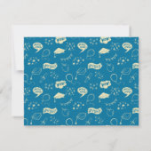 卒業式モダンドードルブルー ノートカード (裏面)