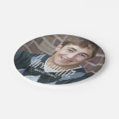 卒業式モダンパーティフォトカスタム ペーパープレート (アングル)