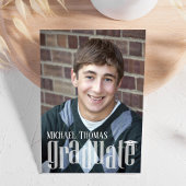 卒業式モダンパーティフォトシンプル 招待状