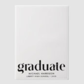 卒業式モダンパーティーオーバーレイ ベラム紙招待状 (正面)