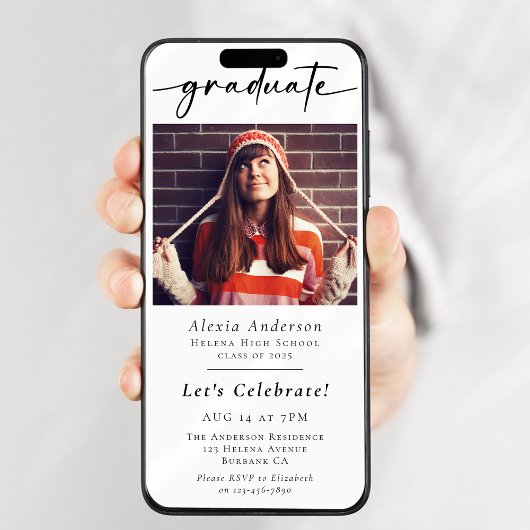 卒業式モダンパーティーデジタルイベント 招待状