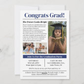 卒業式モダンパーティ招待状グラッドマガジンカバー シーズンカード (裏面)