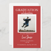 卒業式モダンパーティ招待状(写真あり) 招待状 (正面/裏面)