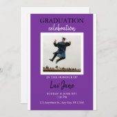 卒業式モダンパーティ招待状(写真あり) 招待状 (正面/裏面)