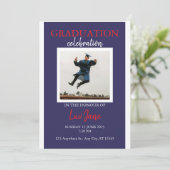 卒業式モダンパーティ招待状（写真あり） 招待状 (スタンド正面)