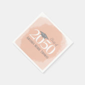 卒業式モダンミニマリストモタルボードオレンジ スタンダードカクテルナプキン (角)