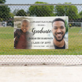 卒業式モダンメンズフォトコラージュパーソナライズされた 横断幕 (インサイチュ)