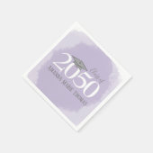 卒業式モダンモルタルボードミニマリストパープル スタンダードカクテルナプキン (角)