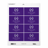 卒業式モダンモルタルボード差出人住所ラベル ラベル (フルシート)