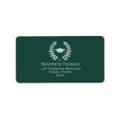 卒業式モダンモルタークラシックボードダークグリーン ラベル (正面)