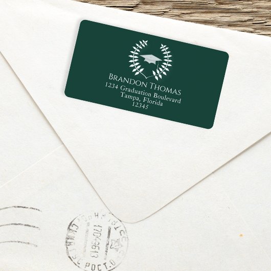 卒業式モダンモルタークラシックボードダークグリーン ラベル