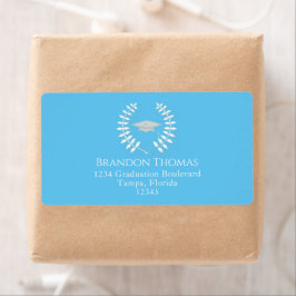 卒業式モダンモーターエレガントボードライトブルー ラベル