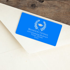 卒業式モダンモータークラシックボードAzure Blue ラベル