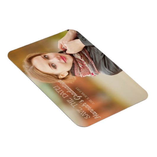 卒業式モダン写真を保存 マグネット (右側)