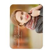 卒業式モダン写真を保存 マグネット (縦)