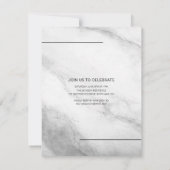 卒業式モダン積み重ね文字ダークフォト招待状 案内状 (裏面)